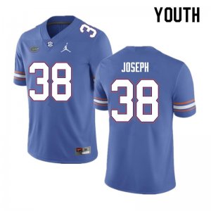 Youth Florida Gators #38 Carlson Joseph NCAA Nike Royal Authentic Stitched College Football Jersey IYP2662DU